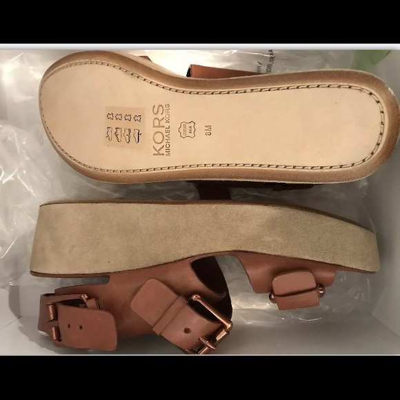 KORS MichaelKors Zoe2 Band Flatform Leather Sandal main image 5